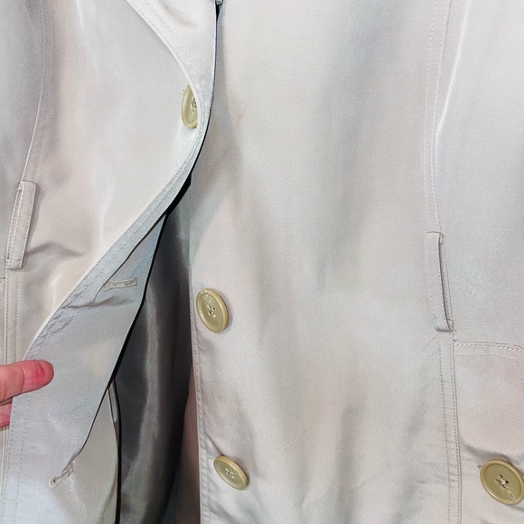 London Fog women's trench coat double-breasted button front tie waterproof sz XL - Picture 3 of 12